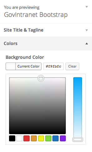 Colour settings