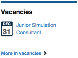 Vacancies listing widget