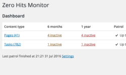 Zero Hits Monitor updates