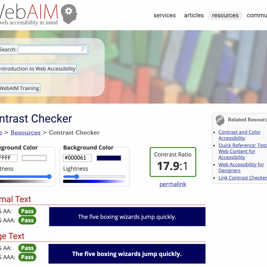 Accessibility checker